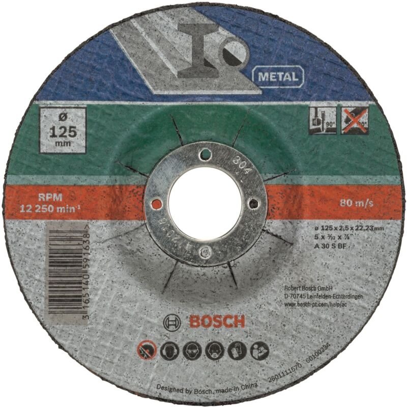 Bosch Trennscheiben-Set gekröpft Metall, 5-teilig, 125 mm x 2,5 mm