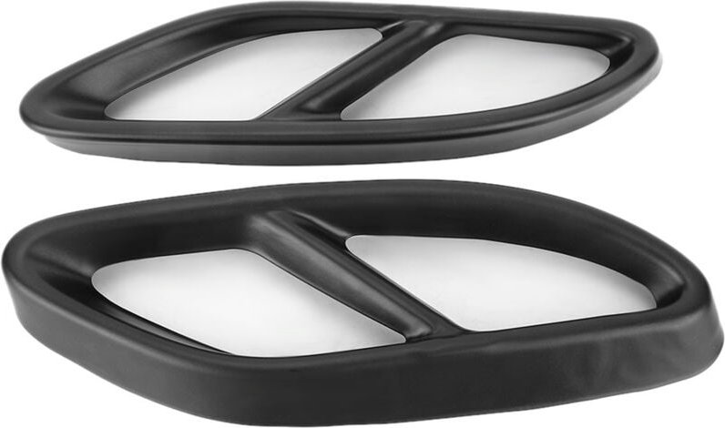 Eosnow 2 Stück Edelstahl-Abdeckung für hintere Auspuffrohre, passend für Mercedes Benz C-Klasse