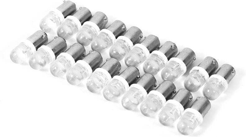 20 Pcs T11 T4W BA9S H6W 1895 Konvexen 1 LED Auto Auto LED Weiß Dashboard Glühbirne