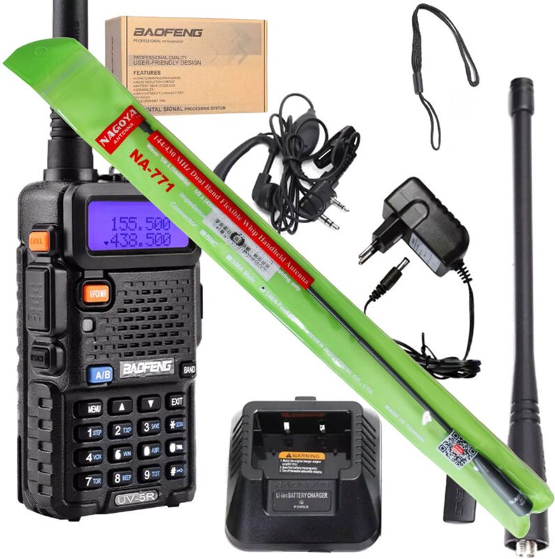 Baofeng UV-5R 8W + Nagoya NA-771 SMA-F