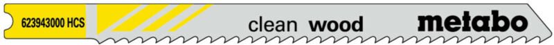 Metabo - 5 U-Stichsägeblätter 'clean wood' 82/ 2,5 mm, hcs, Universalschaft (623943000)