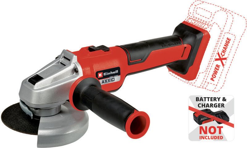 Einhell - Akku-Winkelschleifer axxio 18/115 q Li-Solo Power X-Change (18 v, 700 w, ø 115 mm, 28 mm Schnitttiefe, Brushle...