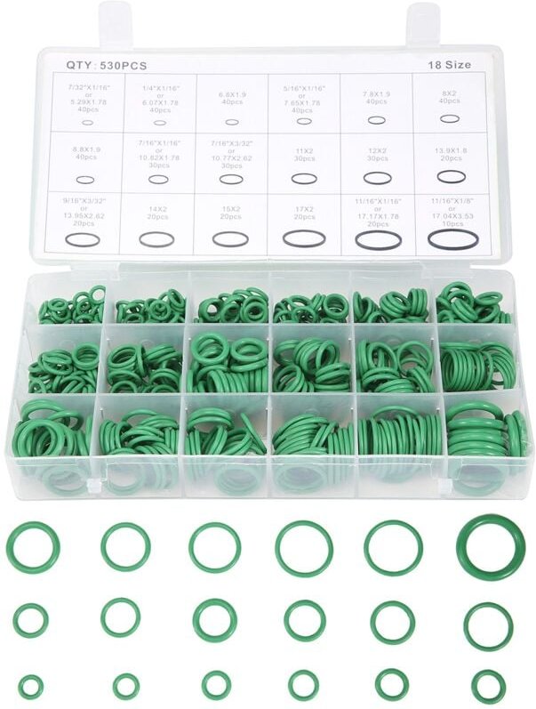 Tlily - 530 StüCke Auto R134A O-Ring Reparatur Klimaanlage Gummi Dichtmittel Box Set