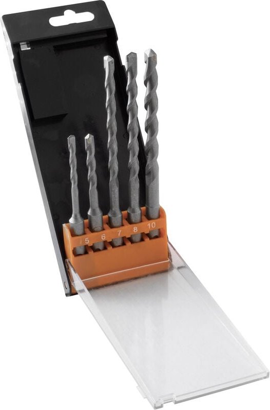 AVIT AV08012 Hartmetall Hammerbohrer-Set 5teilig 5 mm, 6 mm, 7 mm, 8 mm, 10 mm SDS-Plus 1 St.