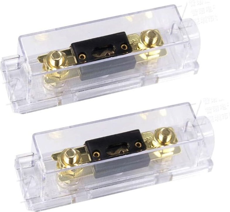 100A ANL Sicherungshalter, 100A ANL Gold-Flachsicherung, Kfz-Audio-Stromversorgung, Sicherheitsschutz, verzinnt, für 0, ...