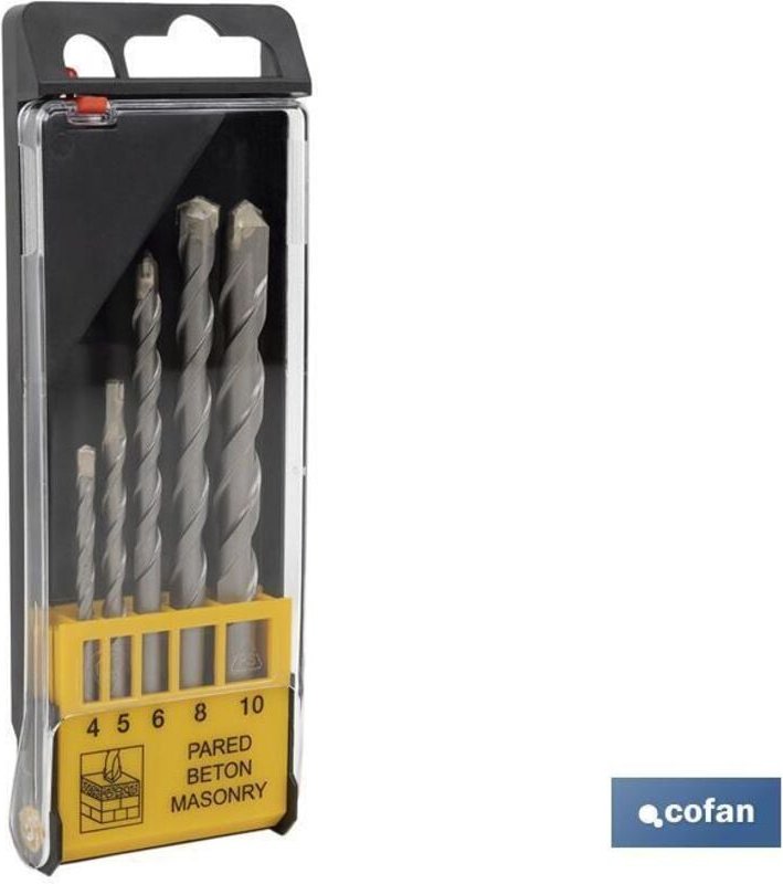 Set mit 5 professionellen Bohrern für Wände