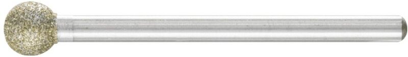 Pferd - Diamant-Schleifstift Kugel Ø6,0mm Schaft-Ø3 mm D181 (grob) zum Gravieren und Entgraten