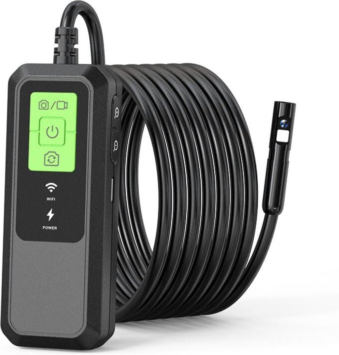 Endoskopkamera mit 8 LED-Lichtern, 1 m, IP67, wasserdicht, Telefon-WLAN-Rohrinspektionskamera, 2k-Objektiv mit halbstarr...