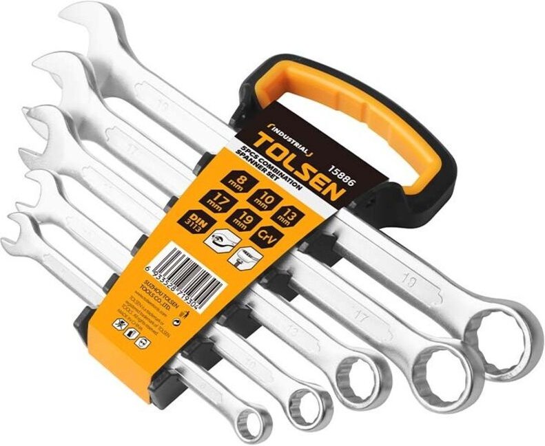 Satz 5-Tlg. Kombischlussel 8-19 Ex 15155t Tolsen