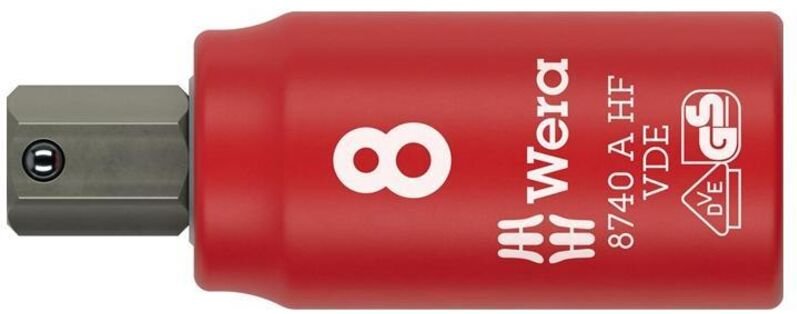 Steckschlüsseleinsatz 8740 A VDE HF 1/4 Zoll SW 8mm L.47mm WERA