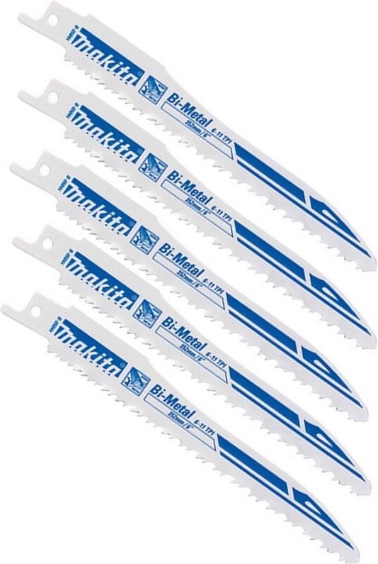 Makita Säbelsägeblätter 5 Stück BIM Metall Holz 152/6-11 B-05044 Reciproblatt