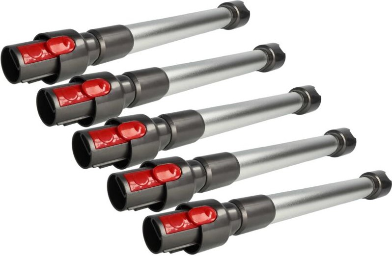 vhbw 5x Staubsaugerohr kompatibel mit Dyson SV11 Staubsauger - 44,5 - 66,5cm Silber