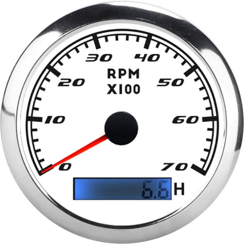 Bootsdrehzahlmesser, Zeigerdrehzahlmesser, hochempfindlicher transparenter Bildschirm, wasserdicht für Boote, für Staufä...