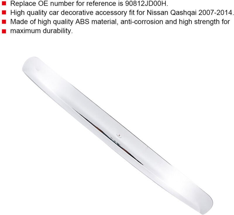 Vtizikl Poignée de hayon, bande brillante galvanisée, bande de marquage du hayon 90812JD00H, pour Nissan Qashqai 07-14