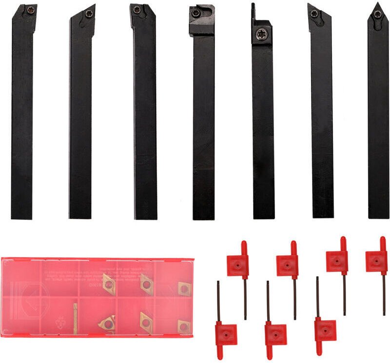 21 stücke 10mm Schaft Drehmaschine Drehen Werkzeug Halter Bohrstange Hartmetall Einsätze Drehmaschine Drehen Werkzeug