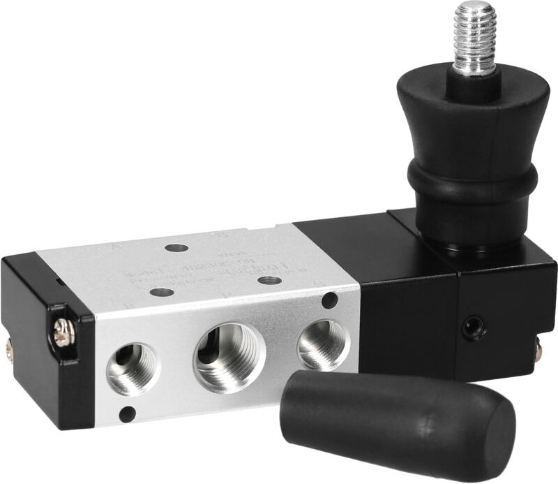 Eosnow Pneumatisches manuelles Handhebel-Steuerventil, Aluminiumlegierung, 5 Wege, 3 Positionen, luftbetrieben