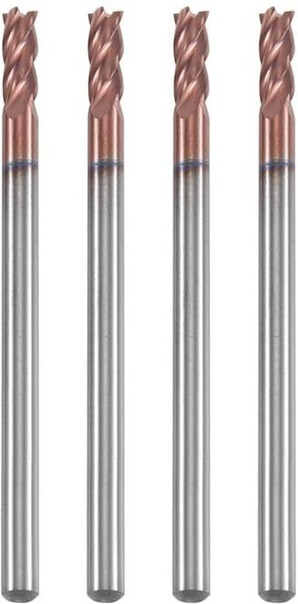 5 STÜCKE 3mm Vhm-schaftfräser Schaftfräser D3X8XD4X50L 4 Flöte Seitenfräsen Schlitzen Profilieren Planfräser Standardlän...