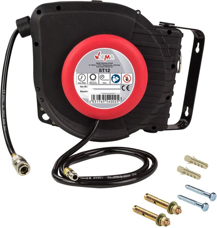 Dema - Druckluftschlauchaufroller 12m Schlauchaufroller Druckluft Schlauch Aufroller