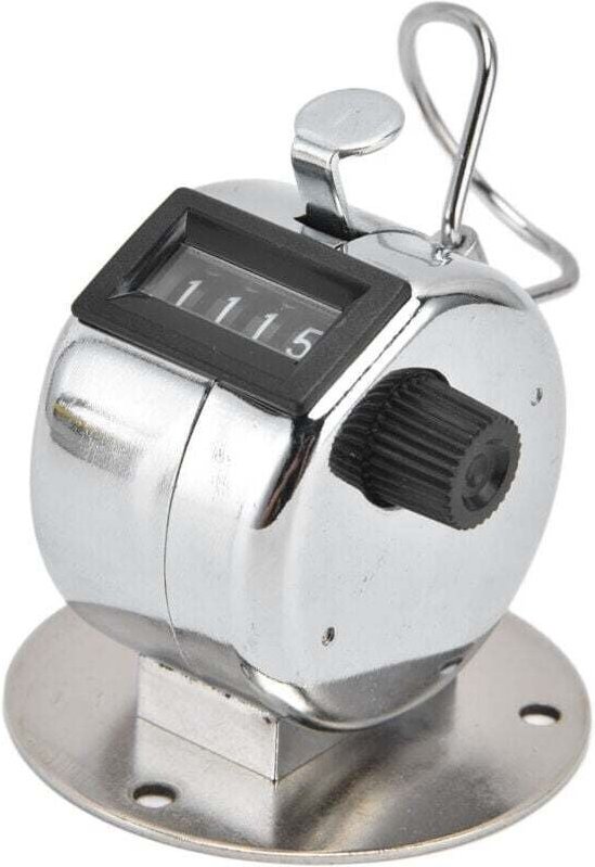 Compteur Manuel 4 Chiffres Acier Inoxydable ABS Verre pour École Casino Lot de 4