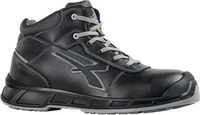 U.POWER RK10114-44 Sicherheitsstiefel Gaynor Größe 44 W. 11 schwarz/grau Glattl