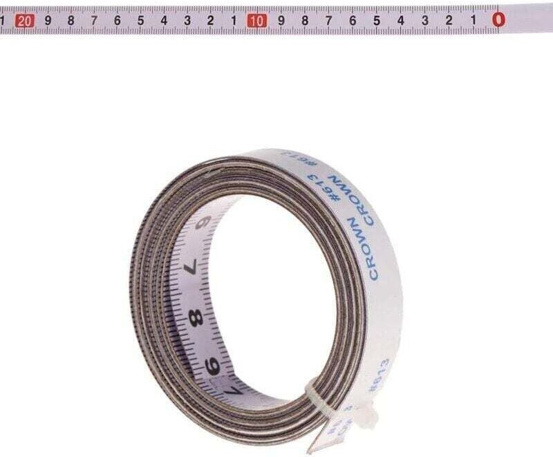 Selbstklebendes Maßband, von links nach rechts, XU, von rechts nach links, mittig auf beiden Seiten 1/2/3/4/5 m (2 m, vo...
