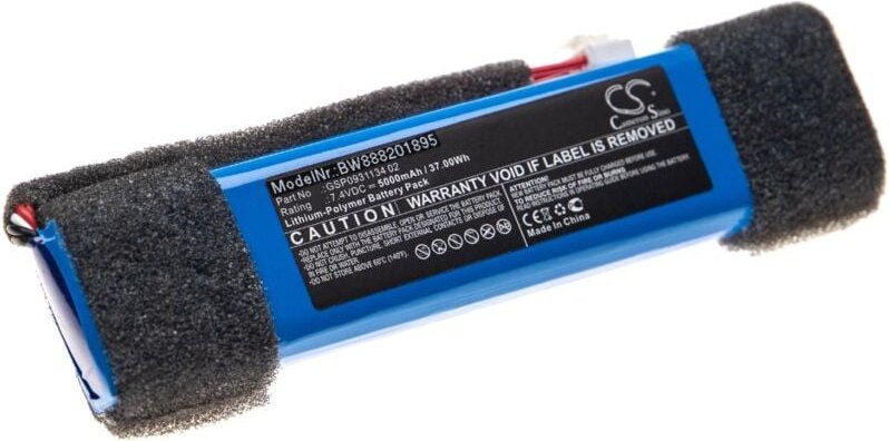 Vhbw - Akku Ersatz für jbl GSP0931134 02 für Lautsprecher Boxen Speaker (5000 mAh, 7,4 v, Li-Polymer)