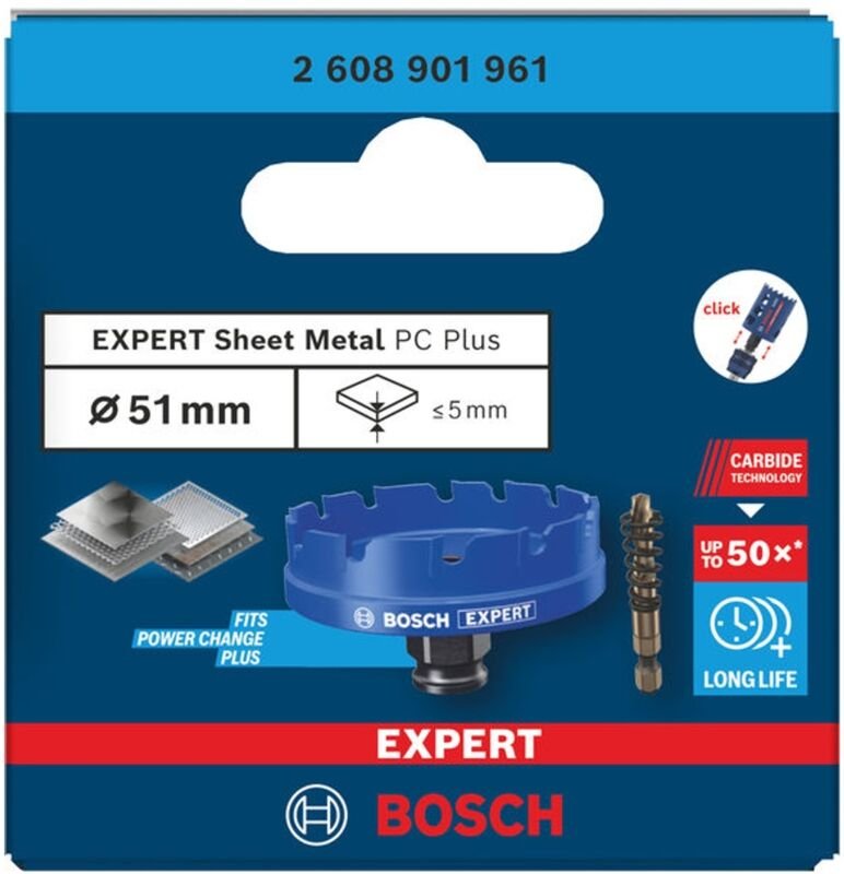 Bosch EXPERT Lochsäge Sheet Metal Power Change Plus, 51 x 5 mm