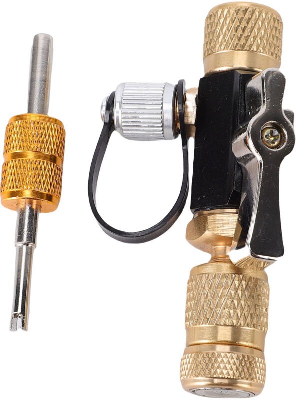 Naroote Ventileinbau- und -ausbauwerkzeug, 1/4" und 5/16" Doppelventilausbauwerkzeug für Klimaanlagen mit Gummiringen un...