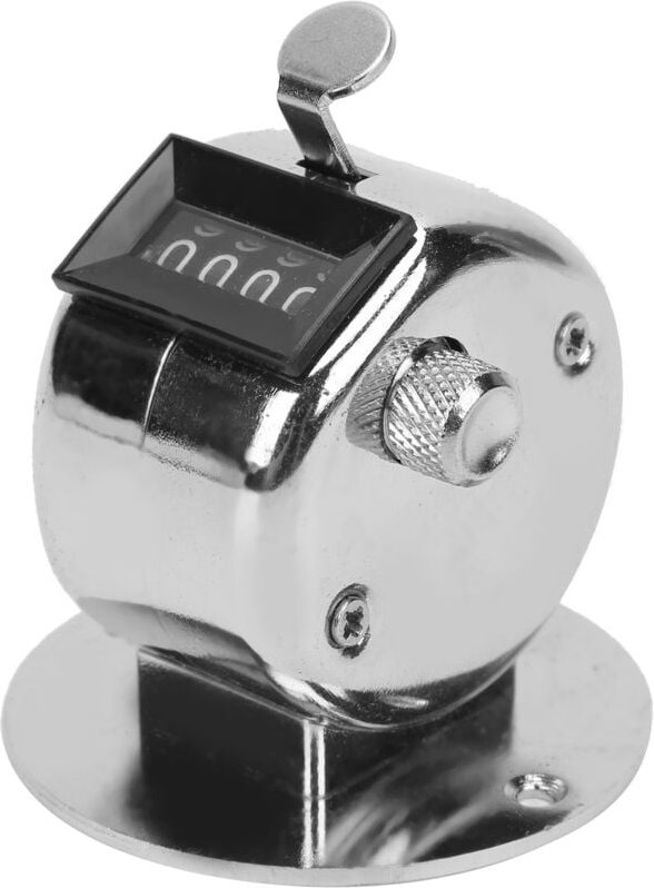 Spacnana Handzähler, 4-stelliger Edelstahl-Handzähler mit Mini-Schlaufendesign, übersichtliche Anzeige für Werkstattinve...