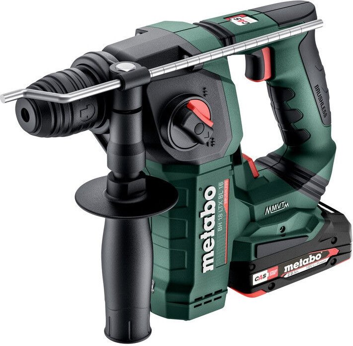 Metabo - Akku-Bohrhammer bh 18 ltx bl 16, incl. 2x Akku Li-Power 2 Ah, Ladegerät, Zubehör x