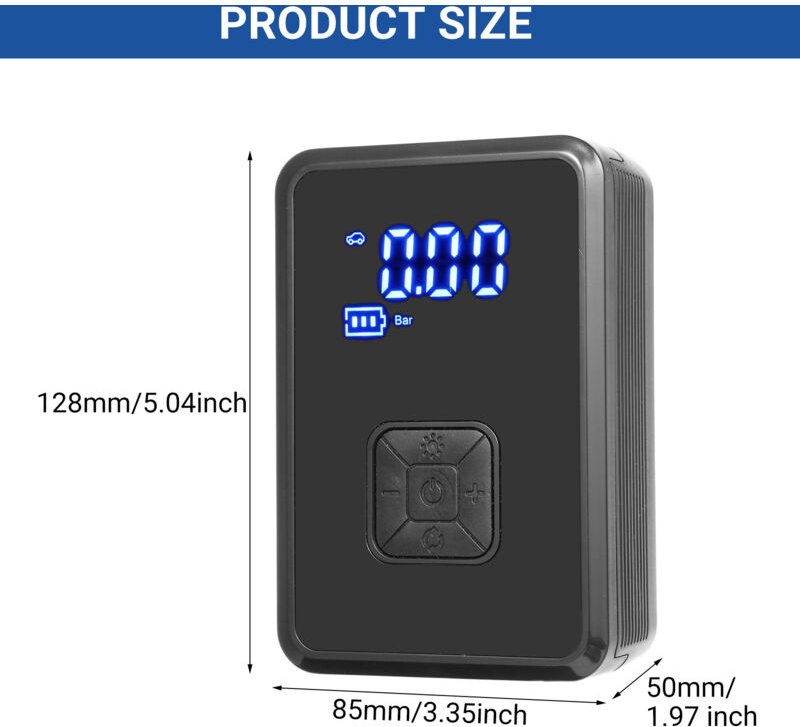 Decdeal Reifeninflatorluft -Kompressor tragbarer 150psi schneller Inflationspumpe für Autoreifen Wireless mit LED Light ...