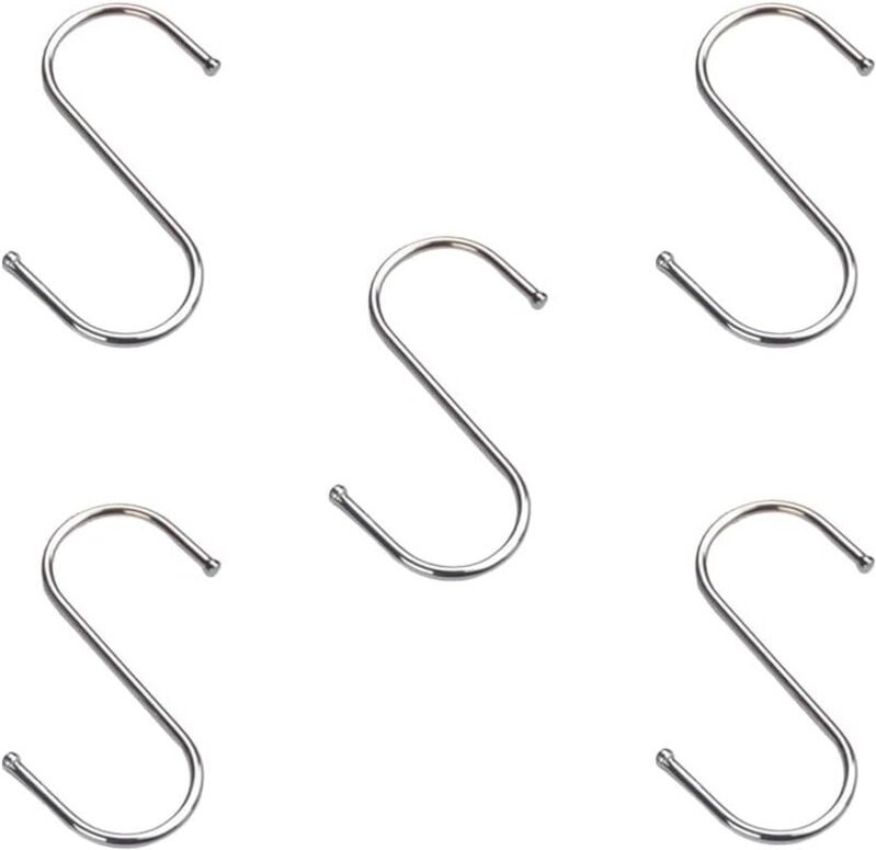 Linghhang - 5 Stück Edelstahlhaken, Aufhängehaken, Küchenhaken, für Badezimmer, Küche, Schlafzimmer