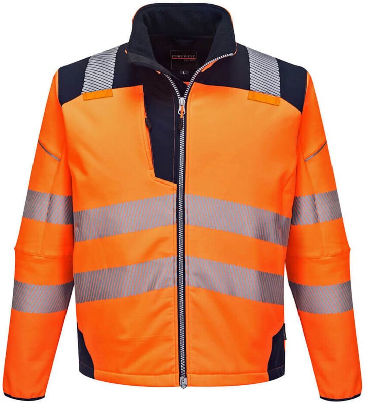 Softshell Hochsichtbarkeit Pw3 Farbe: Orange/Navy Größe S - Portwest