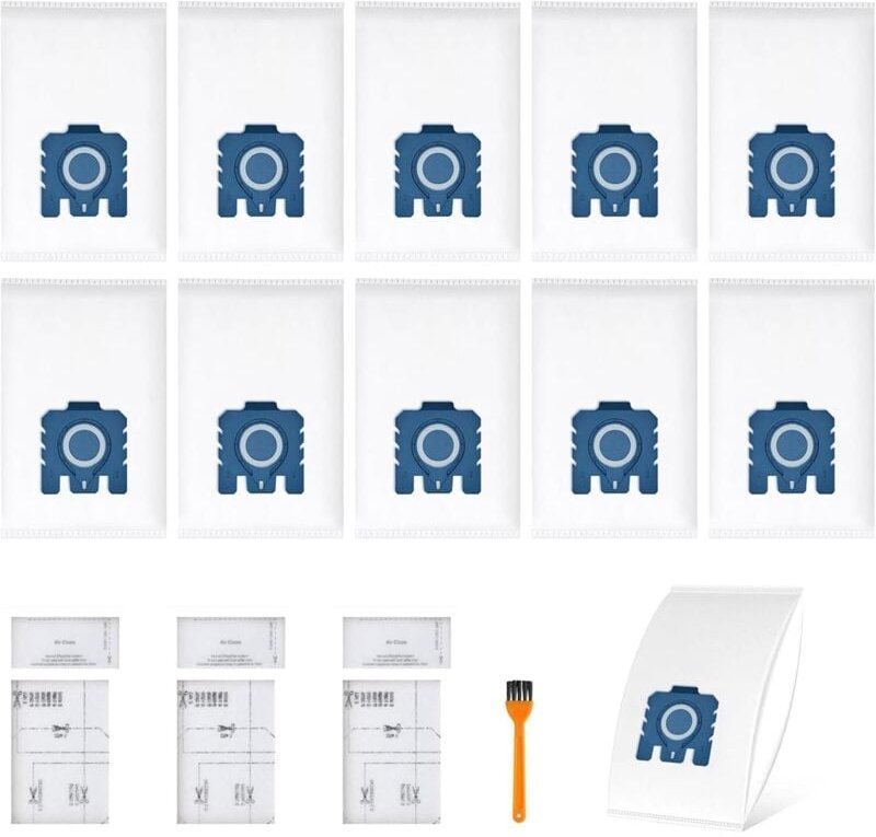 10 Stück Staubsaugerbeutel Filtern Kompatibel mit Miele HyClean gn Staubsauger Classic C1 Complete C2 Complete C3, S2 S4...