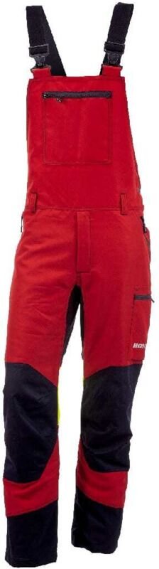 KOX - Schnittschutz Latzhose Duro 3.0 Rot/Gelb Größe 25 untersetzt