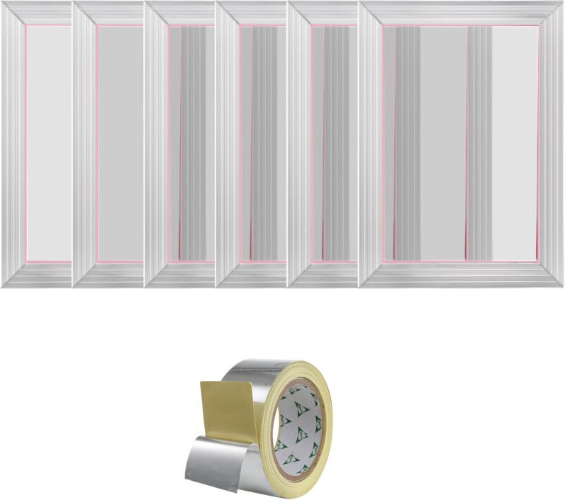 Mophorn Siebdruckset, 6-teiliger Aluminium-Siebdruckrahmen, 10 x 14 Zoll, mit 110-fädigem Hochspannungs-Nylongewebe und ...