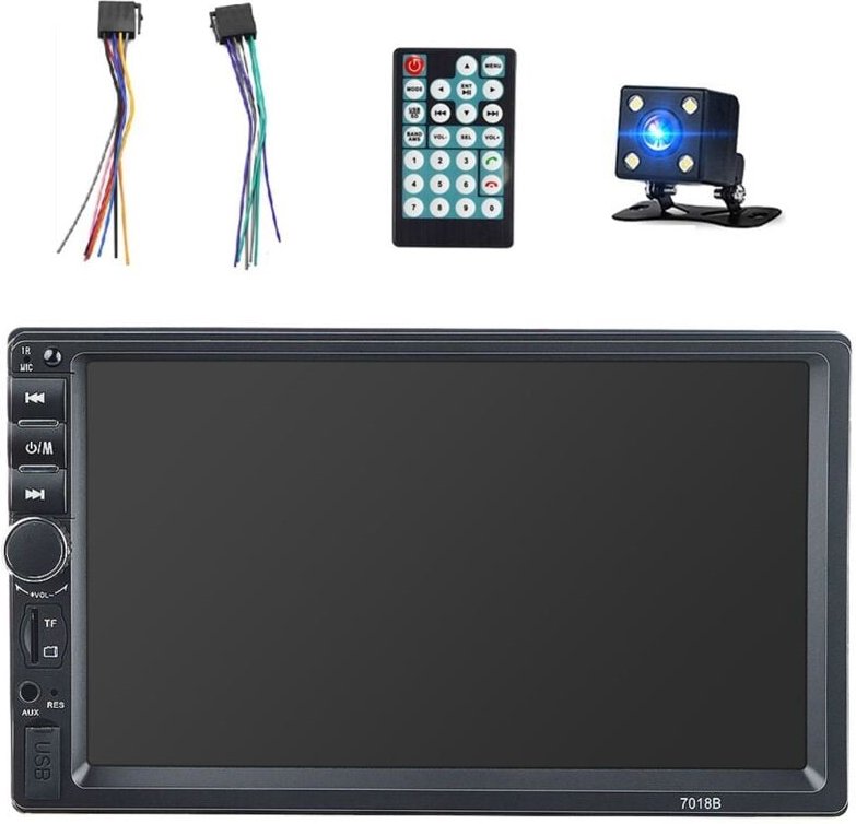 Universeller 7--2-Din-Autoradio-Recorder-Player Touchscreen-Stereo-MP5-Bluetooth-Multimedia-Player mit Kamera 7018B