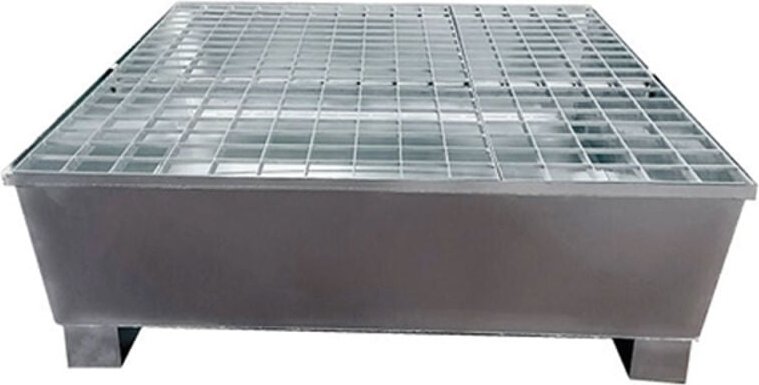 Auffangwannen aus Stahl - Max. Belastung 1400kg - Fassungsvermögen 4 Fässer 440L - BRG4