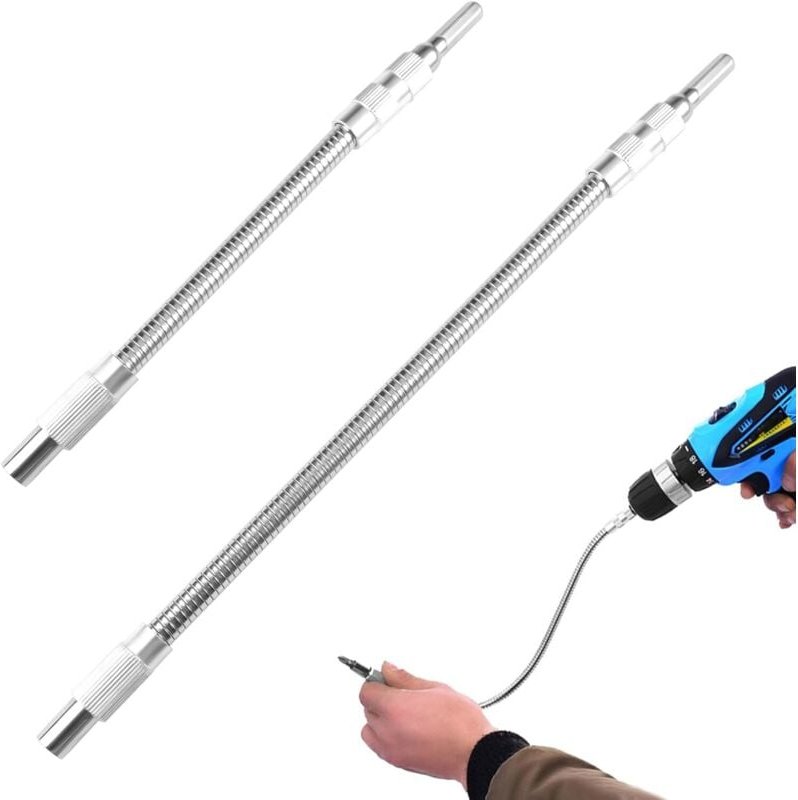 2-teilige, flexible Bohrverlängerungen, flexible Winkel-Schraubendreherverlängerung, flexible Schraubendreher-Bit-Verlän...