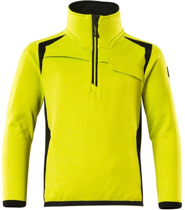 Mascot Fleecepullover für Kinder,Reißverschluss Gr. 164, hi-vis gelb/schwarz
