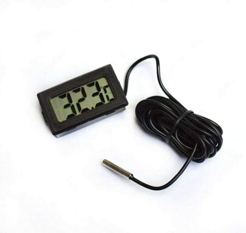 Digitaler LCD-Thermometer-Temperaturmonitor mit wasserdichter externer Sonde für Kühlschrank/Gefrierschrank – Aquarium, ...