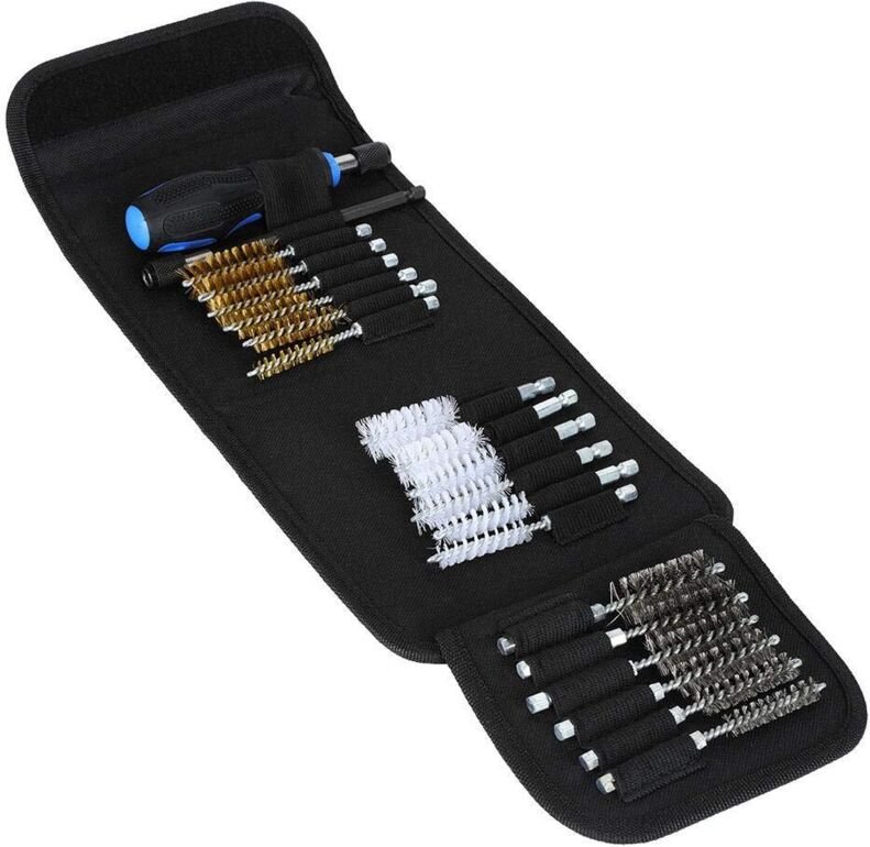 Zylinder- und Rohrreinigungsset. Reinigung und Entgratung. Reinigungsbürstenset. Zylinderdrahtbürste.