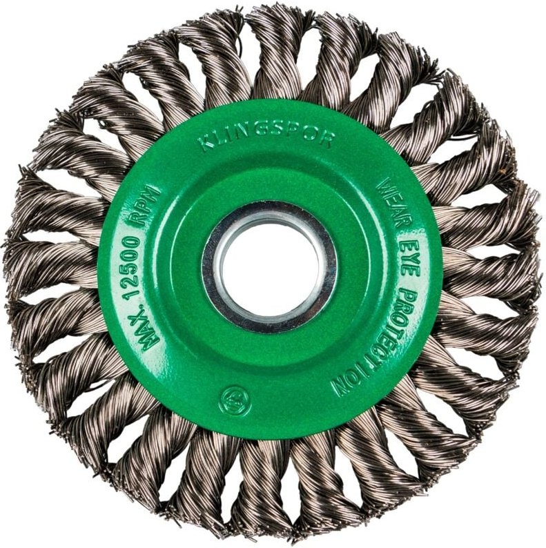 Klingspor - Rundbürste gezopft einreihig Anzahl Reihen 1 125 x 14 x 22,23 mm 0,5 Edelstahl