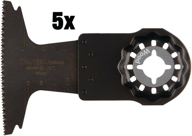 Tauchsägeblatt-Set, 5 Stk., TMA052, 65x40 mm, 1,3 mm - Makita