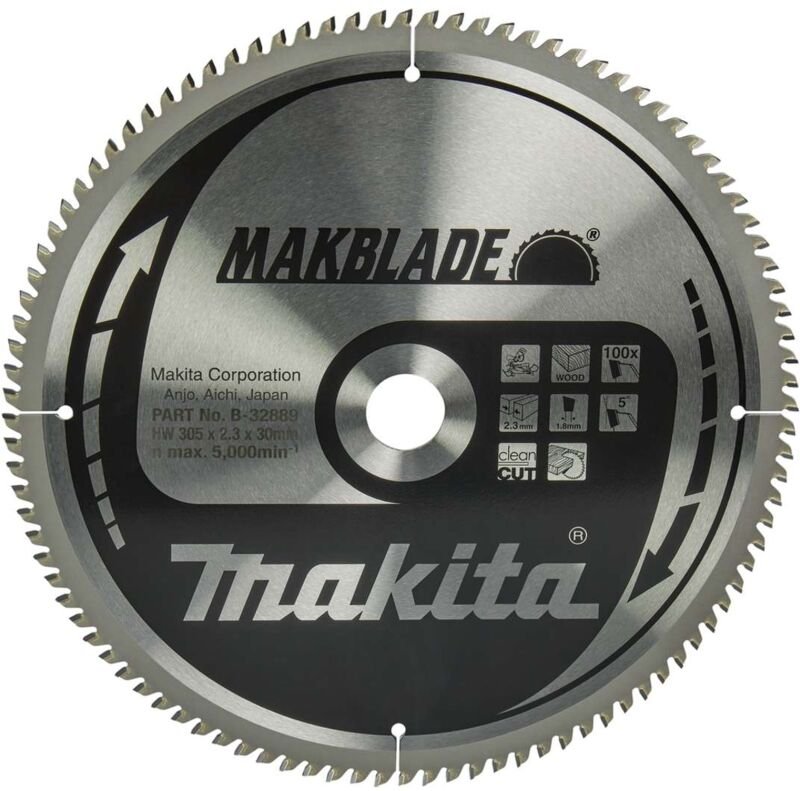 Zubehör - Sägeblatt Holz, 305x30 mm, 100 Zähne B-32889 - Makita