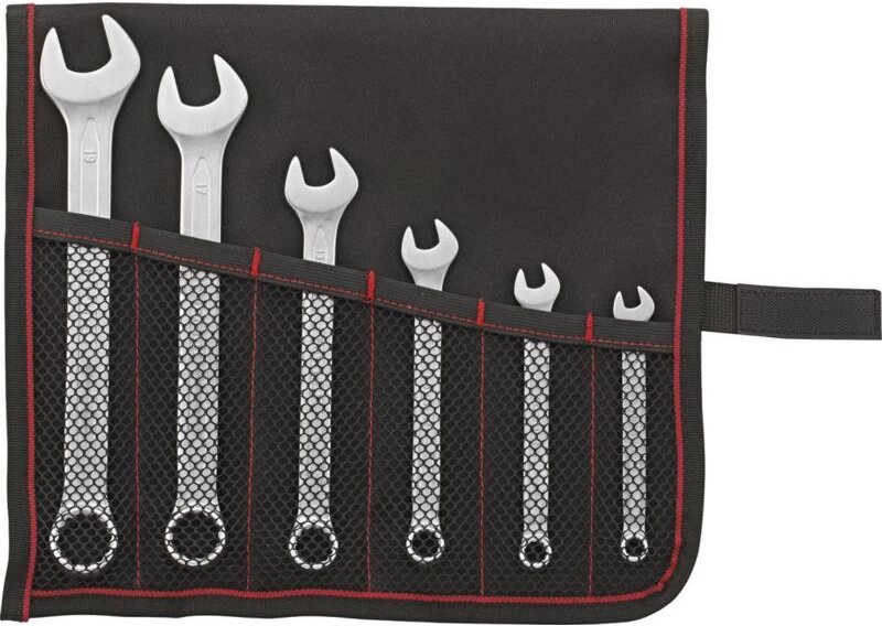 Ringmaulschlüssel-Satz DIN3113A 7-19mm, 6-teilig in Rolltasche - Format