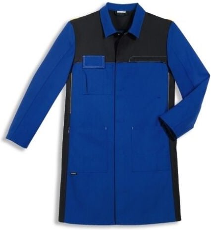 Uvex 8869 Herren-Arbeitsmantel - Blaue Männer-Labormantel - Lange Schnittform und mit Stretchzone: 64/66