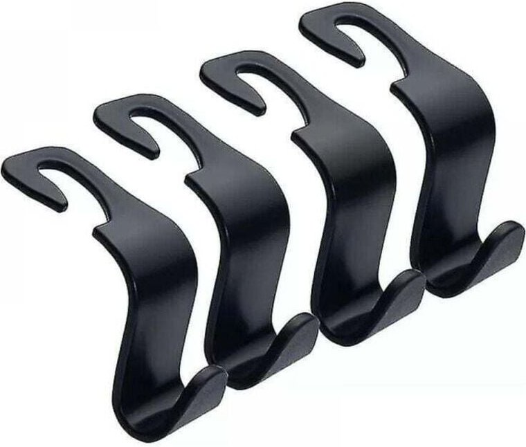 Kopfstützenhaken fürs Auto, Aufbewahrungshaken, Sitzhaken, Aufhängezubehör, 4er-Pack