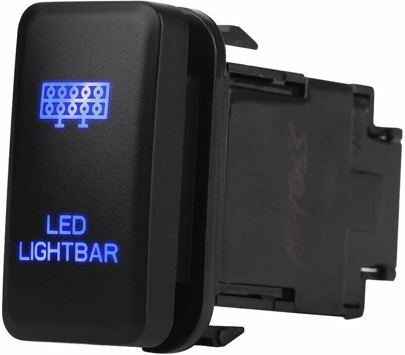 Kippschalter für 12V LED-Lichtleiste, automatisches Ein-/Ausschalten, blau, für Hilux Landcruiser VIGO (LED-Lichtleisten...
