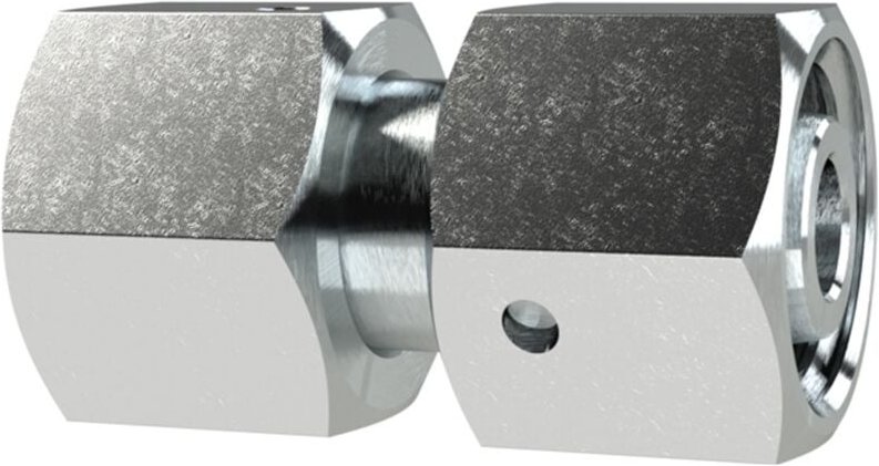 Einstellbare gerade Verschraubung, Rohr-Außen-Ø 16, Stahl verz. - Riegler